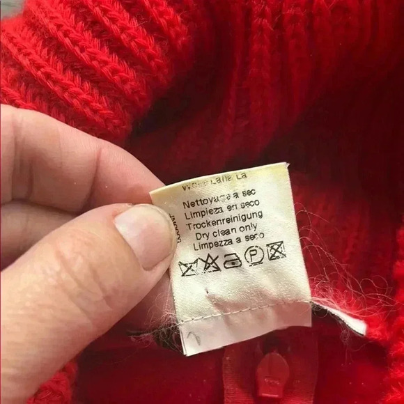 Georges Rech |  Vintage red wool blend turtleneck tunic sweater - Picture 8 of 10